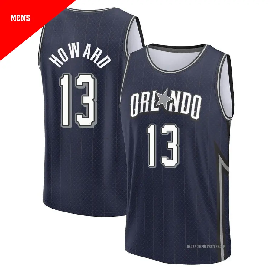 ＃13 Men's Jett Howard Orlando Magic 2023/24 Fast Break Navy City Edition Jersey