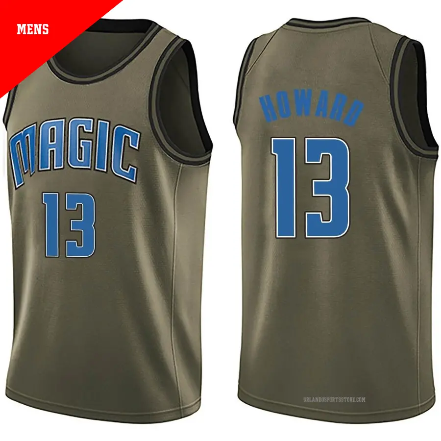 ＃13 Men's Jett Howard Orlando Magic Green Swingman Salute to Service Jersey