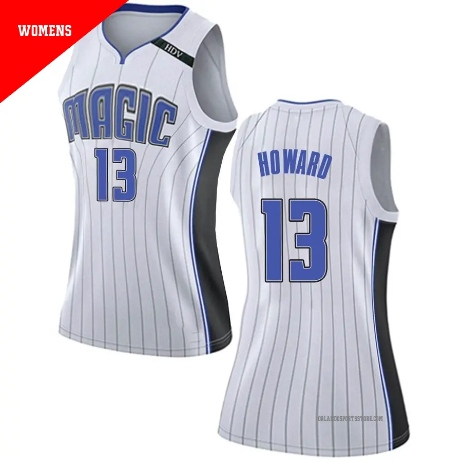 ＃13 Women's Jett Howard Orlando Magic White Swingman JerseyAssociation Edition