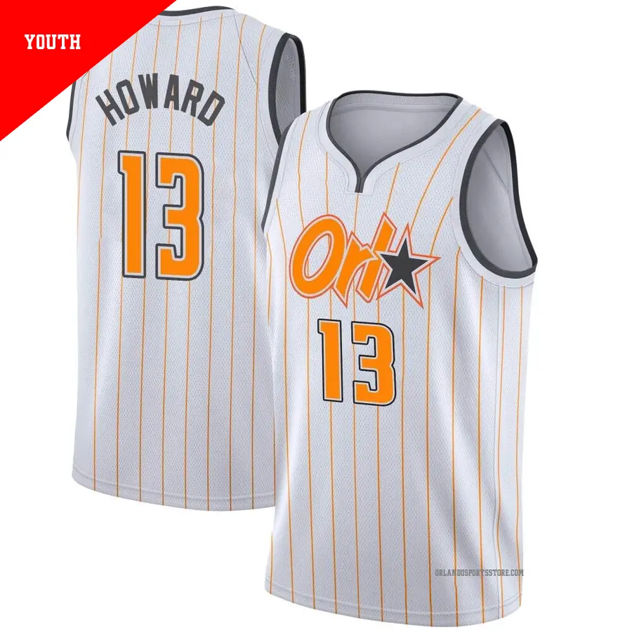 ＃13 Youth Jett Howard Orlando Magic 2020/21 Swingman White JerseyCity Edition