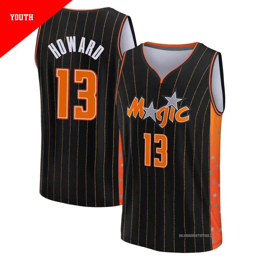 ＃13 Youth Jett Howard Orlando Magic 2021/22 Fast Break Anthracite Replica City Edition Jersey