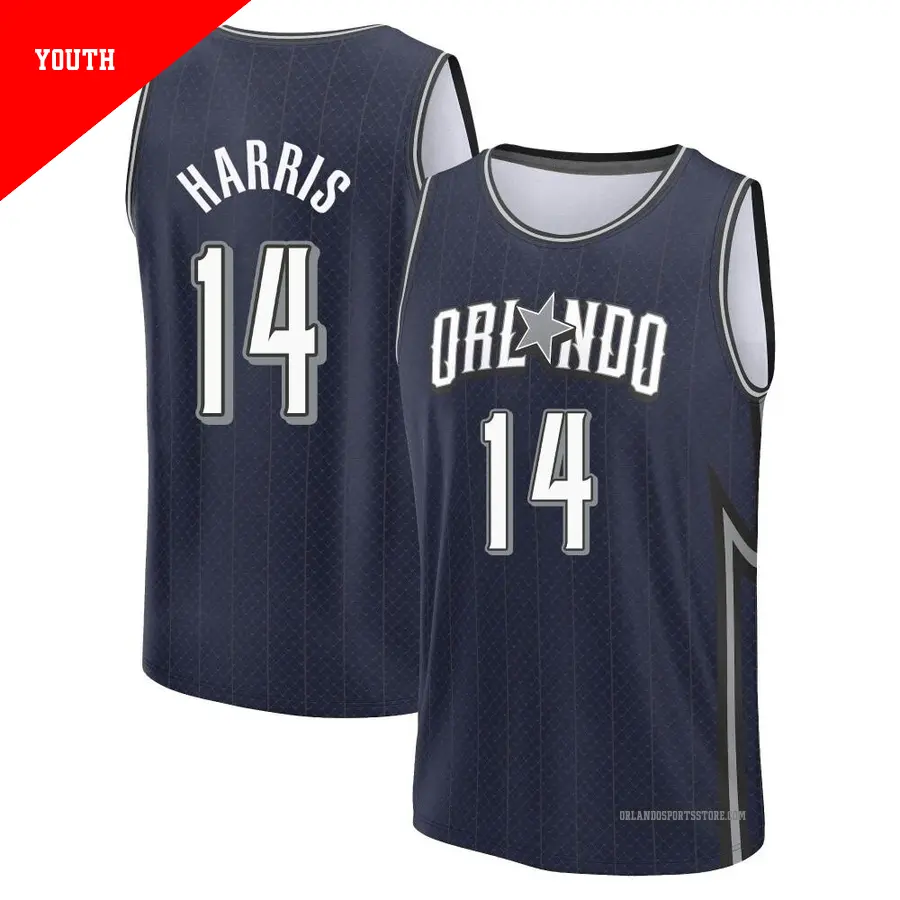 14 Youth Gary Harris Orlando Magic 2023 24 Fast Break Navy City Edition Jersey